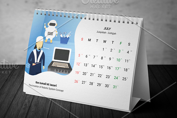 2020 Calendar - Muslim Scientist in Stationery Templates - product preview 20