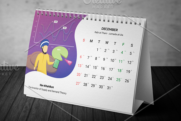 2020 Calendar - Muslim Scientist in Stationery Templates - product preview 25