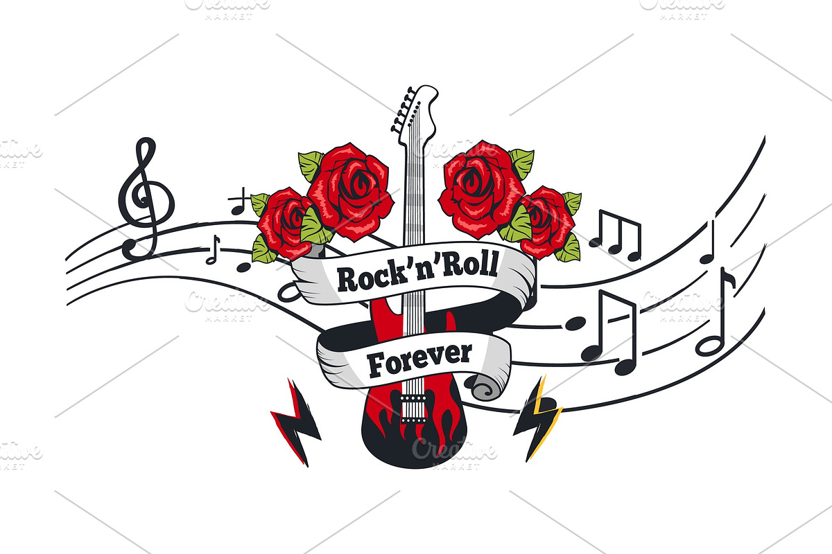 Rock'n'Roll Forever, Electric Guitar in Illustrations - product preview 8
