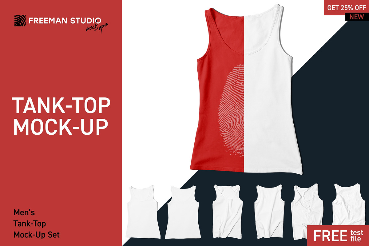 Men's Tank-Top Mock-Up Set in Product Mockups - product preview 8