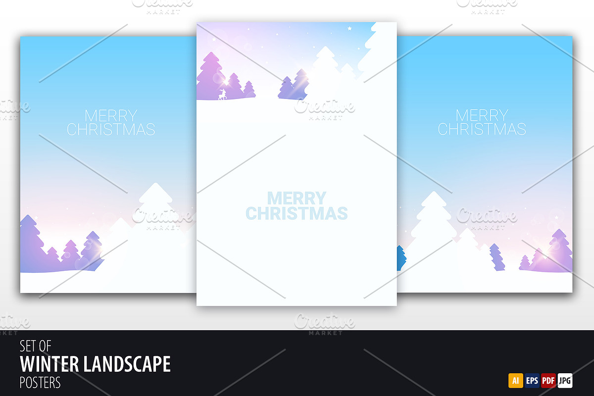 XMAS Winter Landscape in Flyer Templates - product preview 8