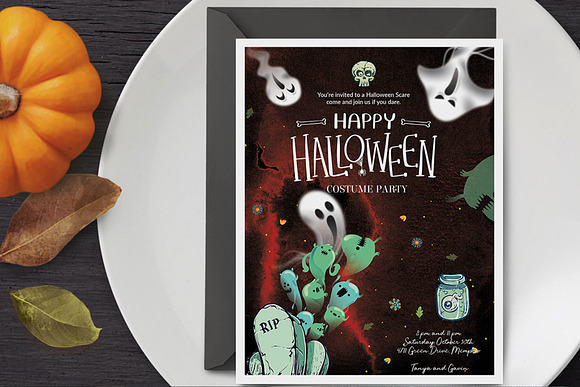 Halloween party Invitation Card in Flyer Templates - product preview 1