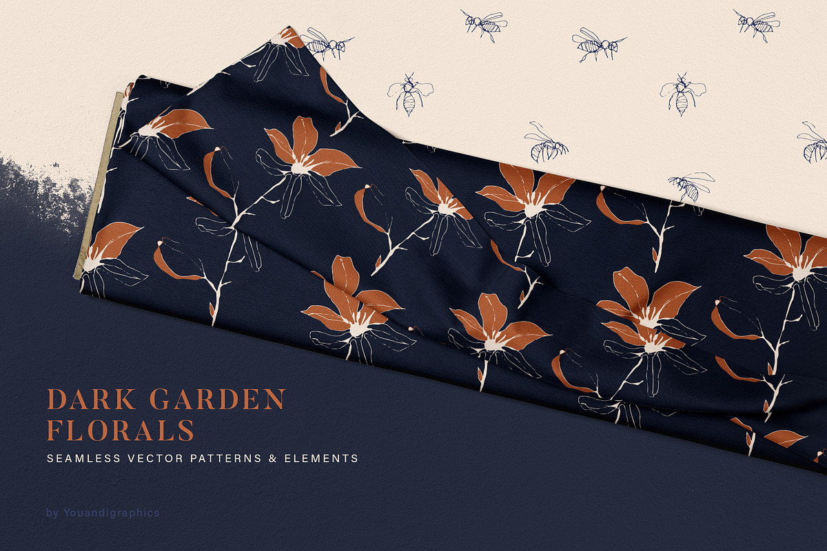 Dark Garden Floral Patterns in Patterns - product preview 8
