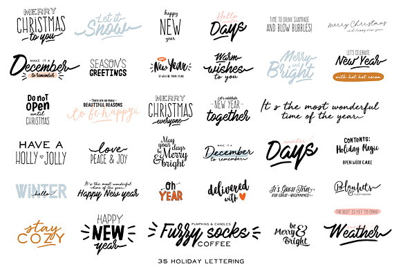 Christmas interior & lettering in Illustrations - product preview 6