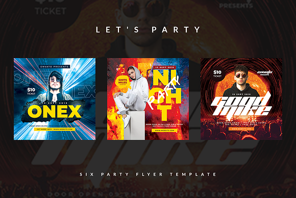 Six Party Flyer Templates in Flyer Templates - product preview 3
