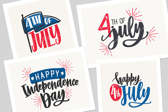 Independence day lettering set in Objects - product preview 2