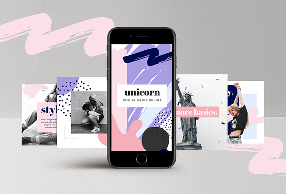 PSD | Unicorn Social Media Pack in Instagram Templates - product preview 5