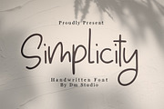 Simplicity - Handwritten Font