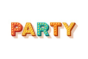 Party vector typography