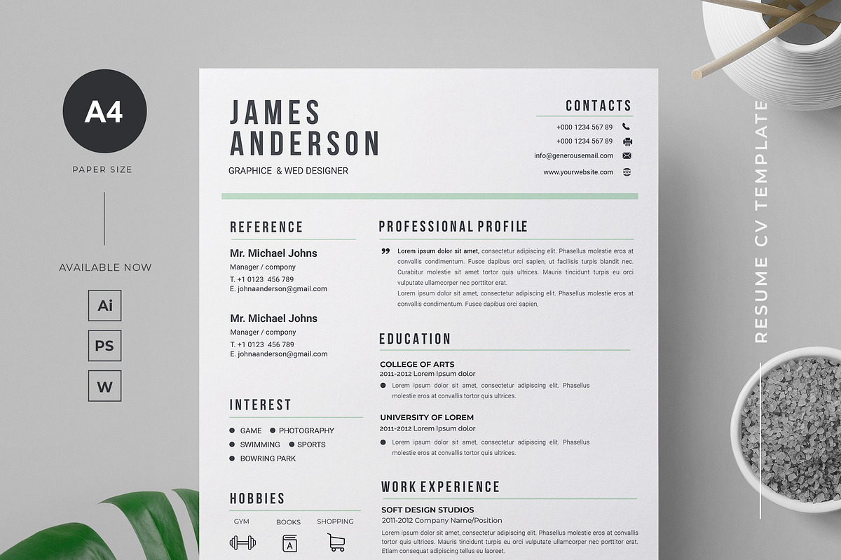 Resume in Letter Templates - product preview 8