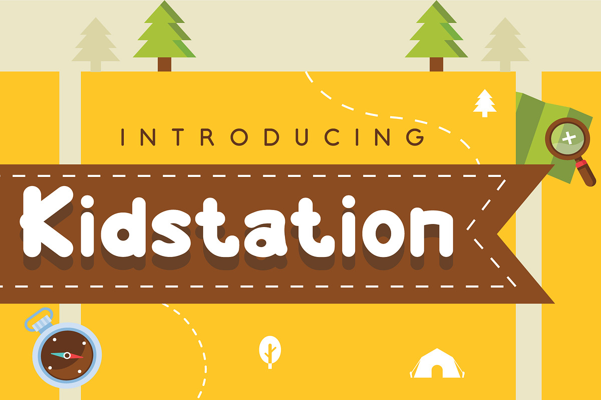 Kidstation Font for fun projects in Display Fonts