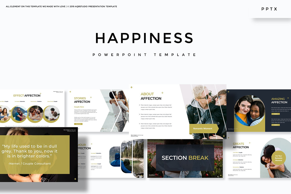 Happines - Powerpoint Template in PowerPoint Templates - product preview 8
