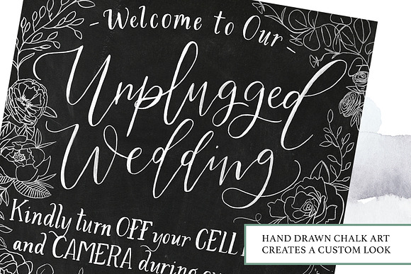 Unplugged Wedding Sign in Wedding Templates - product preview 1