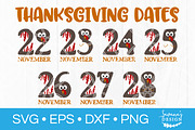 Thanksgiving Dates SVG Bundle