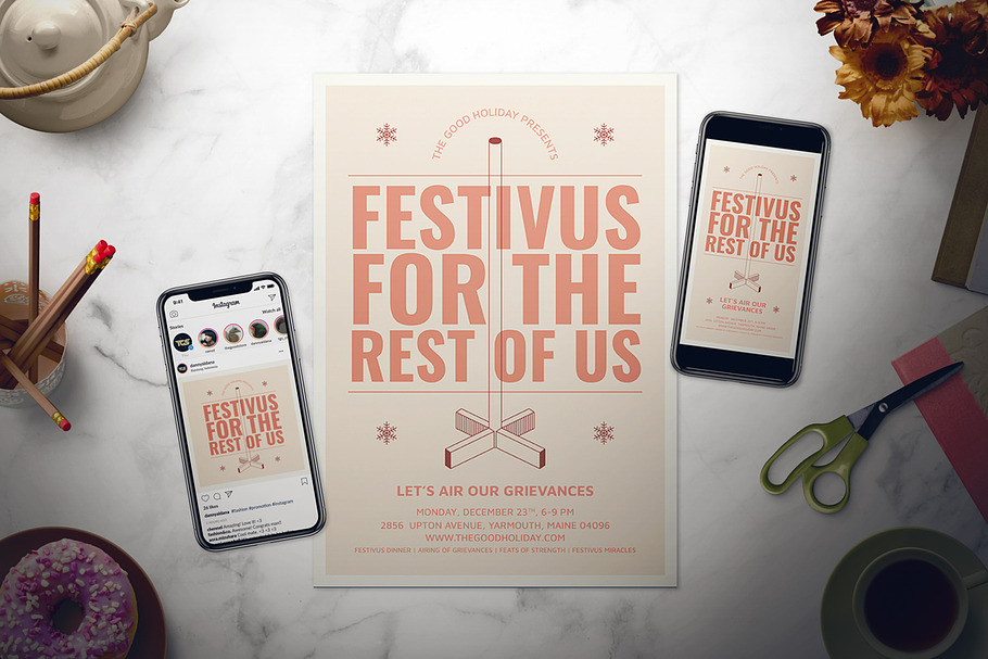 Festivus Flyer Set in Flyer Templates - product preview 8