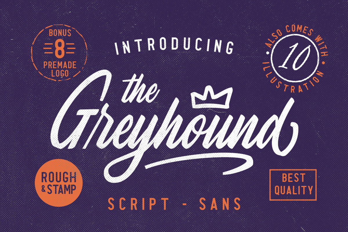 The Greyhound - Font Duo (+BONUS) in Script Fonts - product preview 8