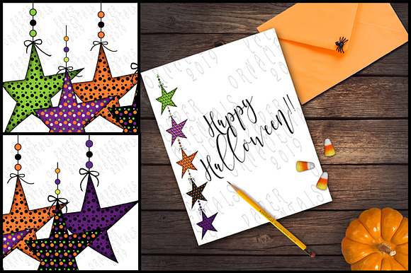 Clip Art, Halloween Prim Stars #4 in Illustrations - product preview 1