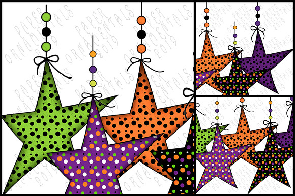 Clip Art, Halloween Prim Stars #4 in Illustrations - product preview 2