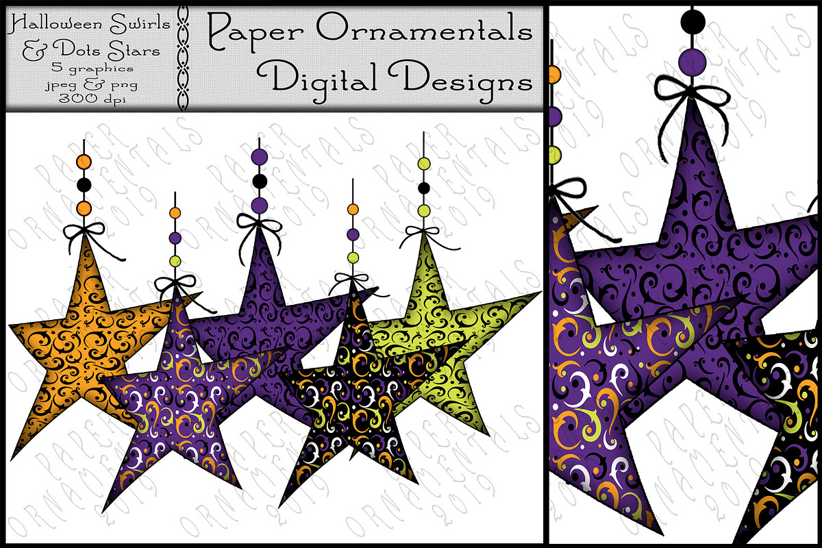 Clip Art, Halloween Prim Stars #5 in Illustrations - product preview 8