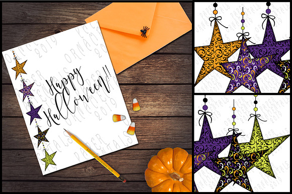 Clip Art, Halloween Prim Stars #5 in Illustrations - product preview 2