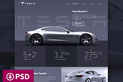 Tesla Promosite Concept — PSD Only!