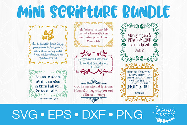 Mini Scripture SVG Bundle Christian