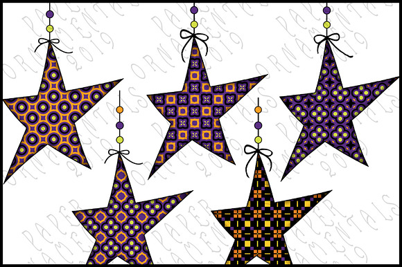 Clip Art, Halloween Prim Stars #3 in Illustrations - product preview 4