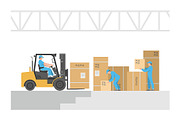 Delivery service. Warehouse logistic
