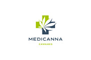 medical cannabis logo vector hemp