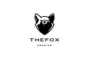 fox head logo vector icon