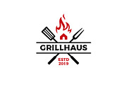 grill house fork spatula fire flame