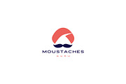guru moustache mustache vector icon