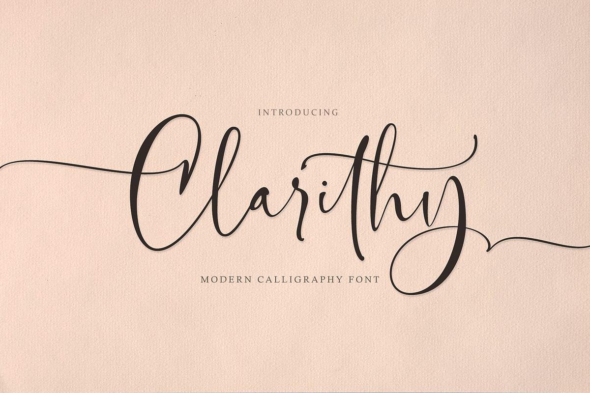 Clarithy in Script Fonts - product preview 8
