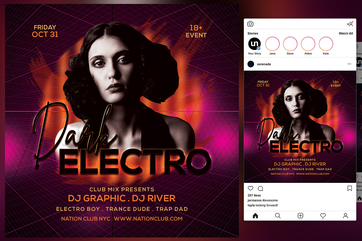 Dark Electro Flyer in Flyer Templates - product preview 8