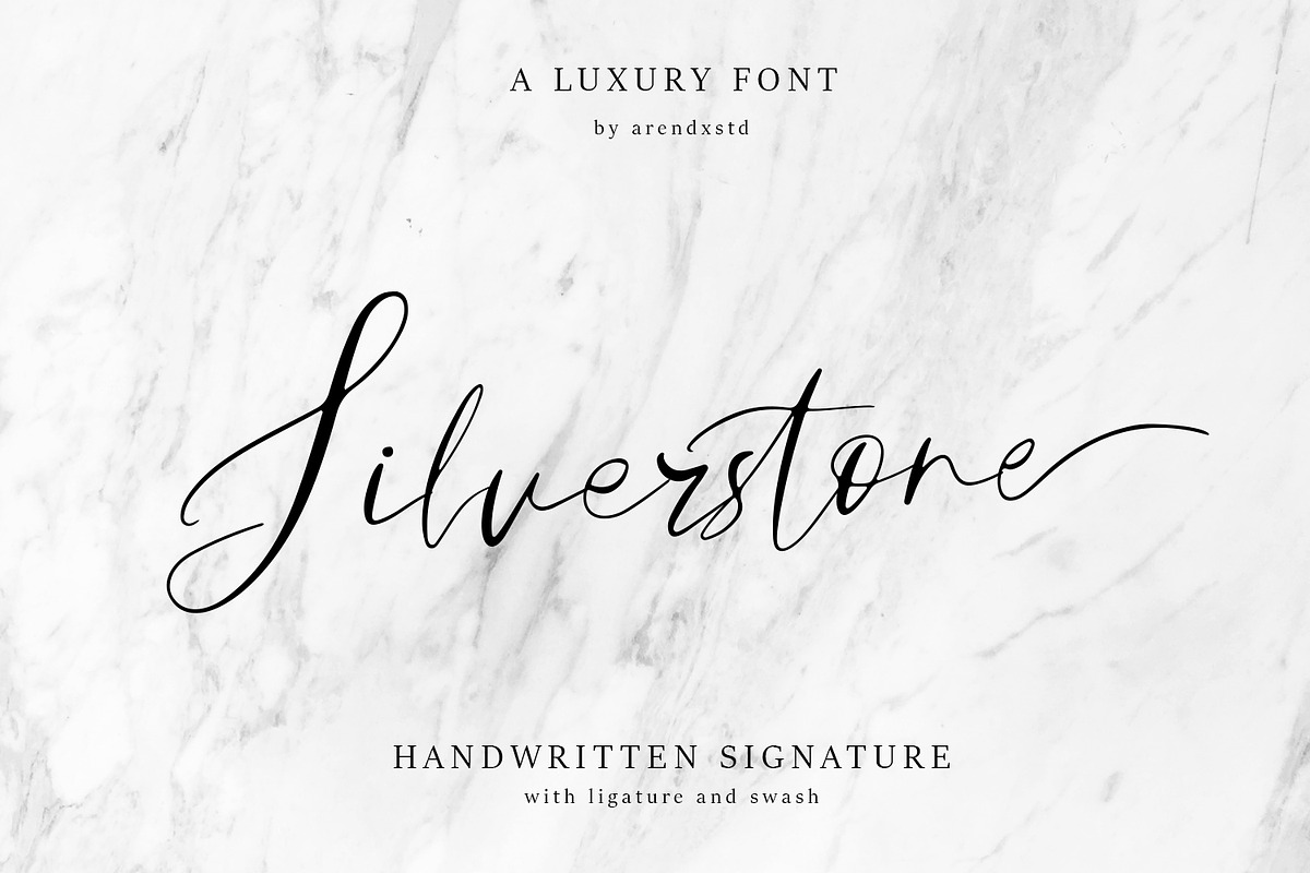Silverstone Calligraphy Font in Script Fonts - product preview 8