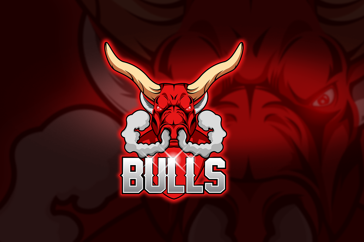 Bulls Fume - Mascot & Esport Logo in Logo Templates - product preview 8