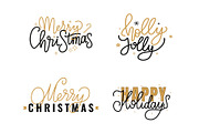 Merry Christmas Lettering Sign
