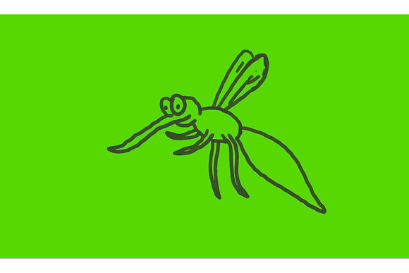 Animation Mosquito Flying Drawing in Graphics - product preview 1