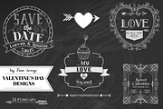 Set of Valentine's Day designs