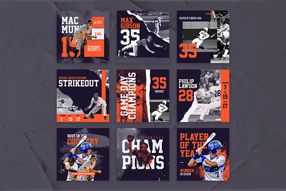 Baseball Instagram Templates in Instagram Templates - product preview 1
