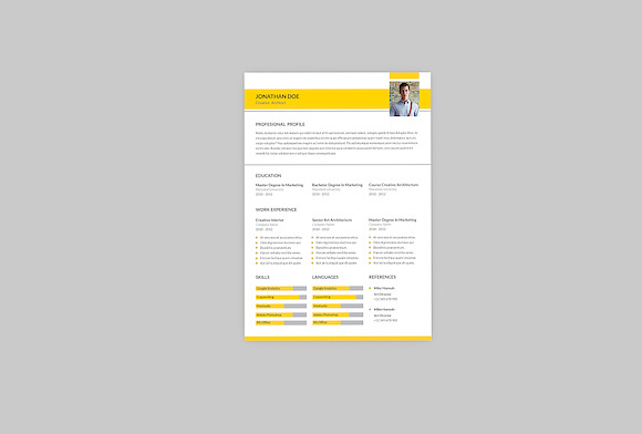 Creative archtect Resume Designer in Resume Templates - product preview 2