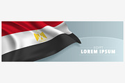 Egypt national day vector banner