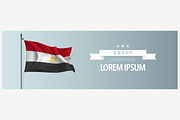 Egypt national day vector card
