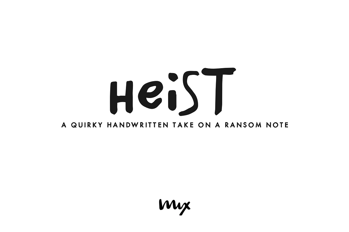 Heist — A Handwritten Take on Ransom in Display Fonts - product preview 8