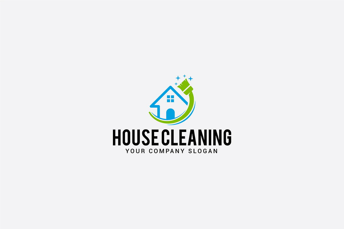 house cleaning logo in Logo Templates - product preview 8