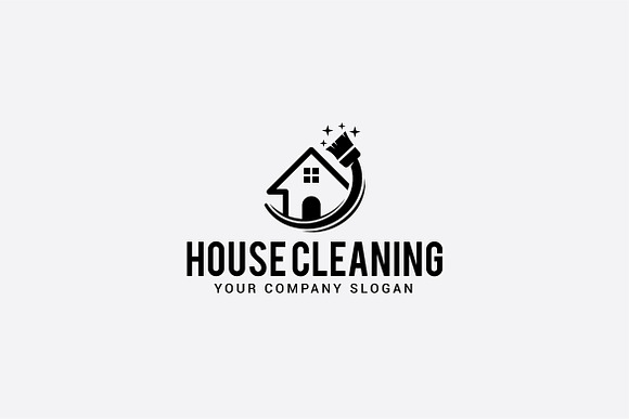 house cleaning logo in Logo Templates - product preview 1