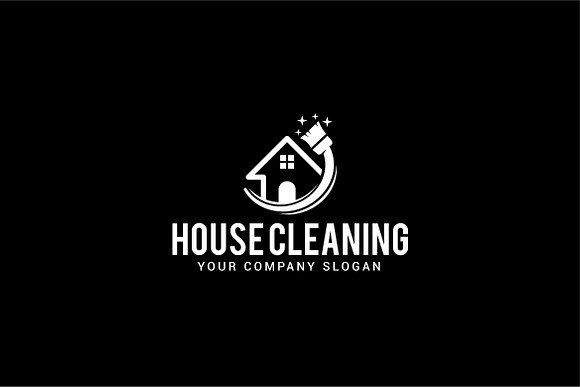 house cleaning logo in Logo Templates - product preview 2