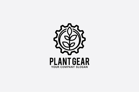plant gear logo in Logo Templates - product preview 1