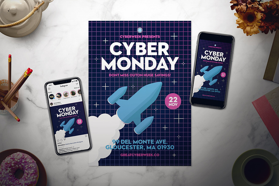 Cyber Monday Flyer Set