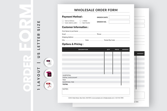 Wholesale Order Form in Stationery Templates - product preview 1